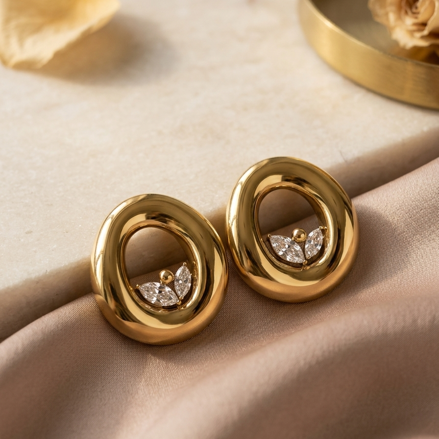 Celeste Oval Earrings