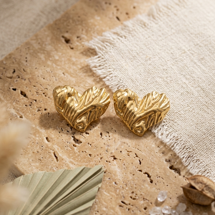 Golden Ripple Hearts