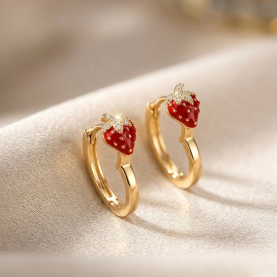 Berry Hoop Earrings