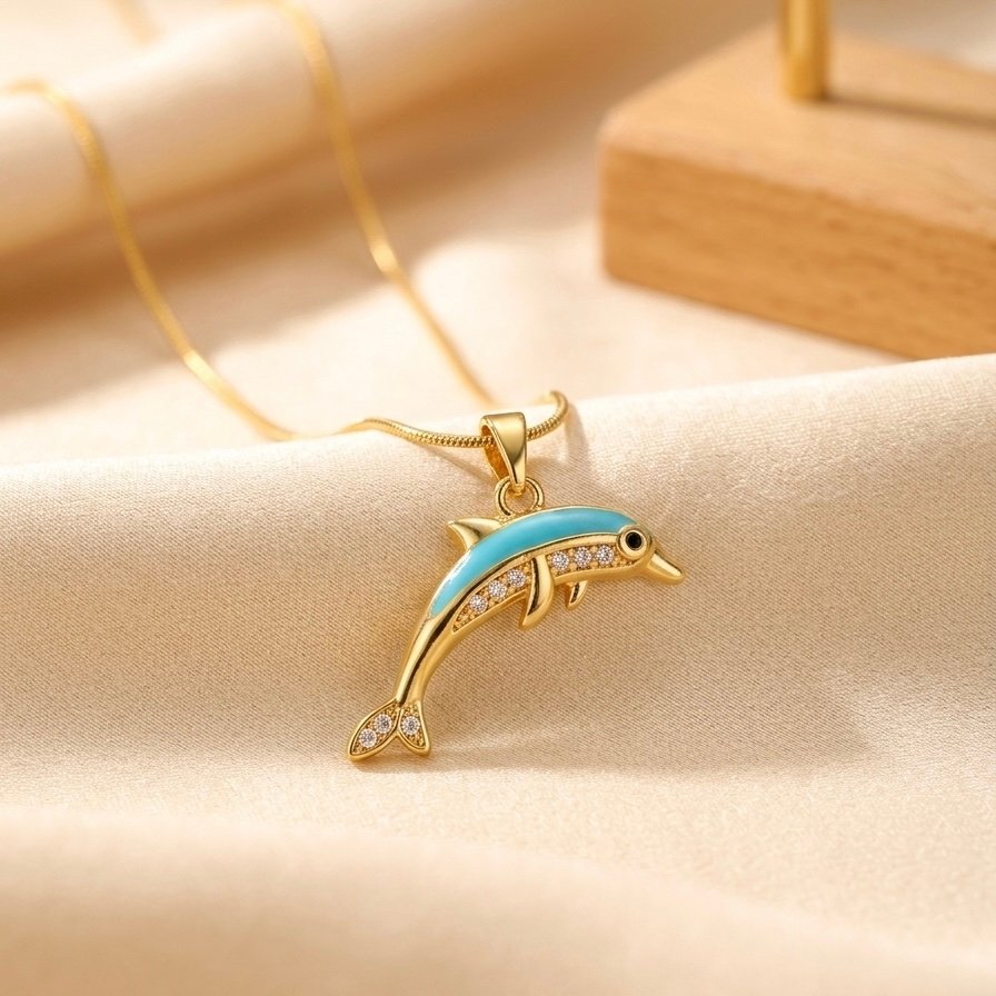 Azure Dolphin Necklace