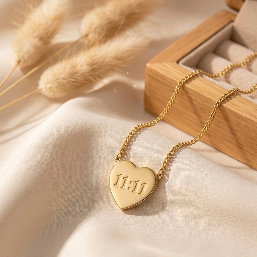11:11 Heart Necklace