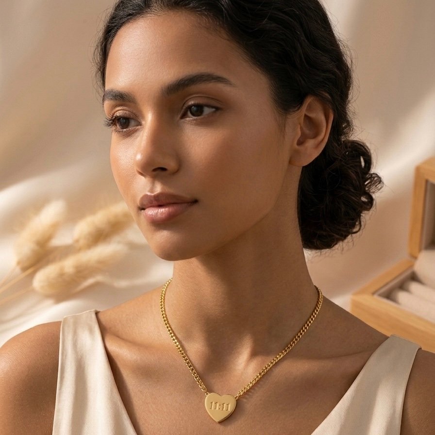 11:11 Heart Necklace - Image 2
