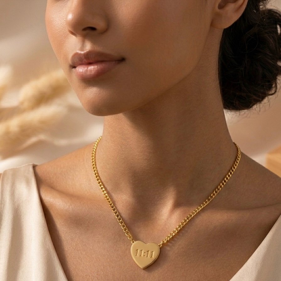 11:11 Heart Necklace - Image 3