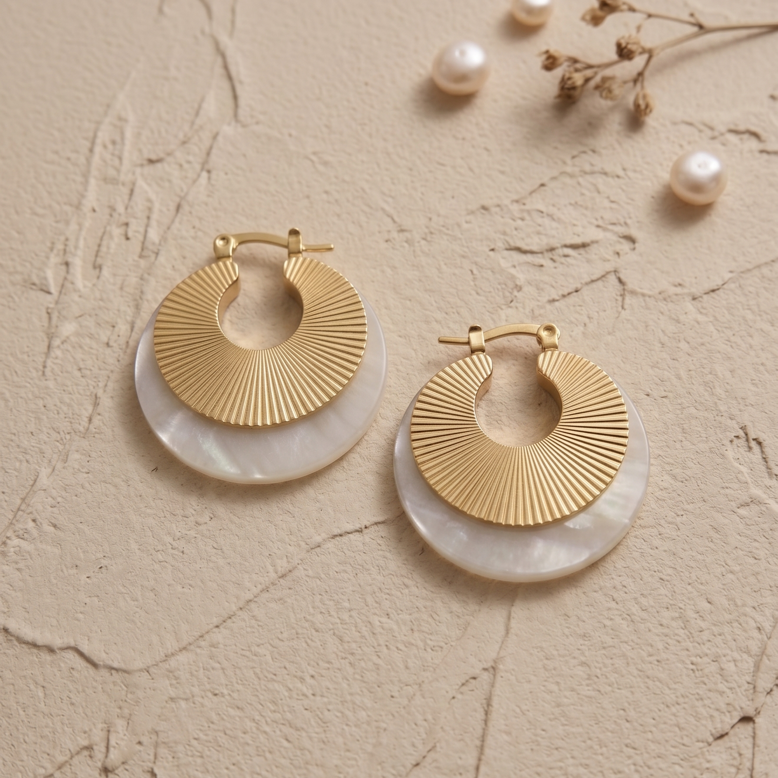 Luna Pearl Hoops